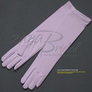 15.5″ Long 4-Way Stretch Matte Finish Satin Dress Gloves 8BL - Lilac